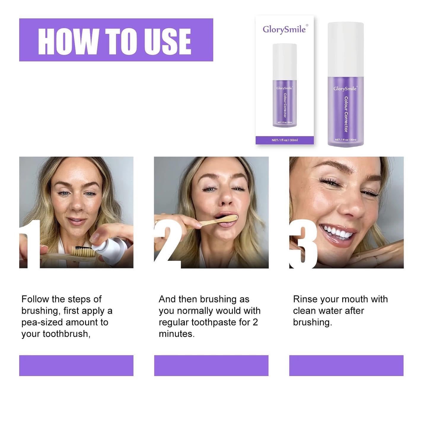 GlorySmile v34 Color Correction Toothpaste