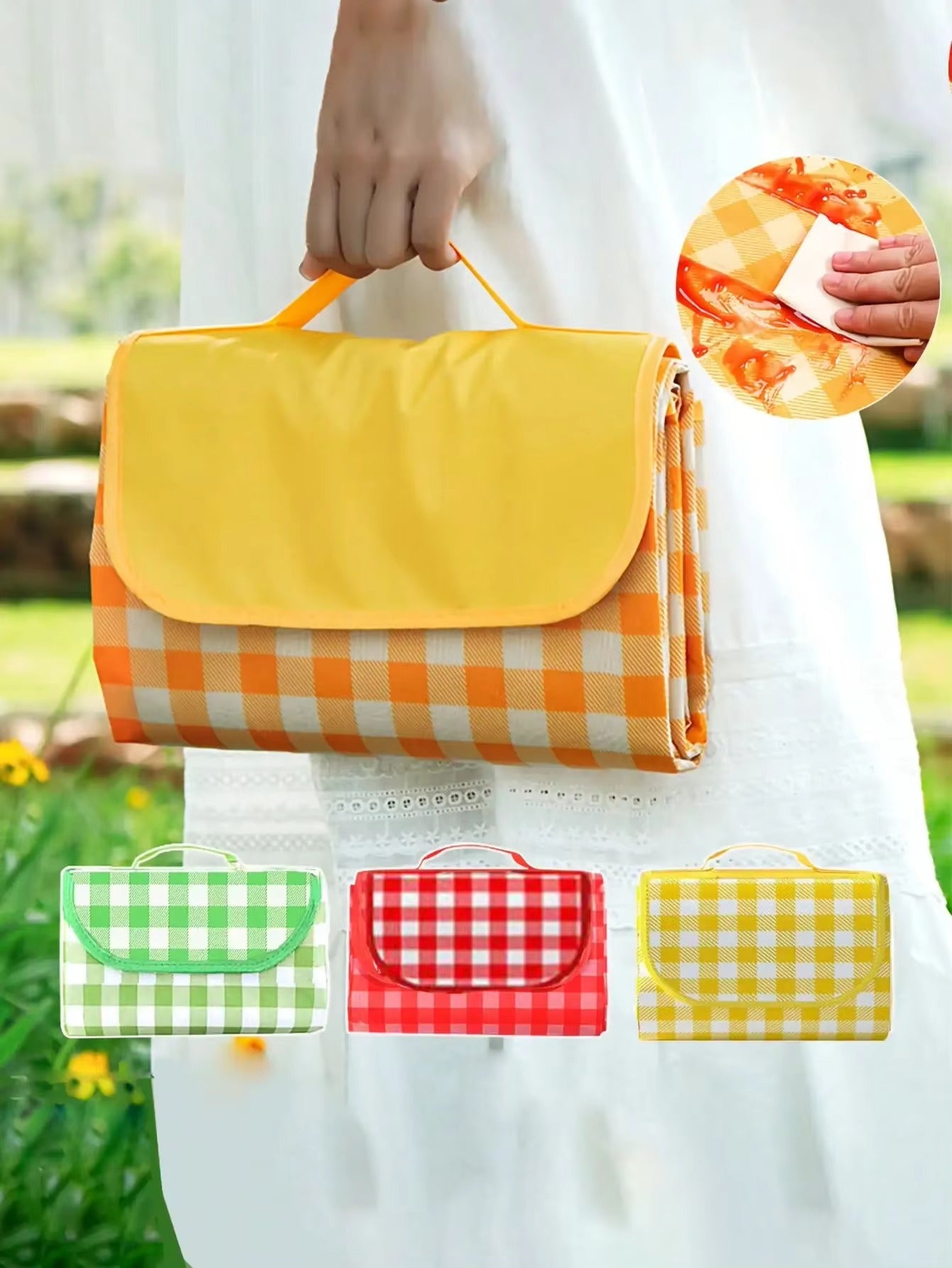 Outdoor & Picnic Oxford Blanket Extra Large Sand Proof and Waterproof Portable Beach Blanket for Camping Hiking