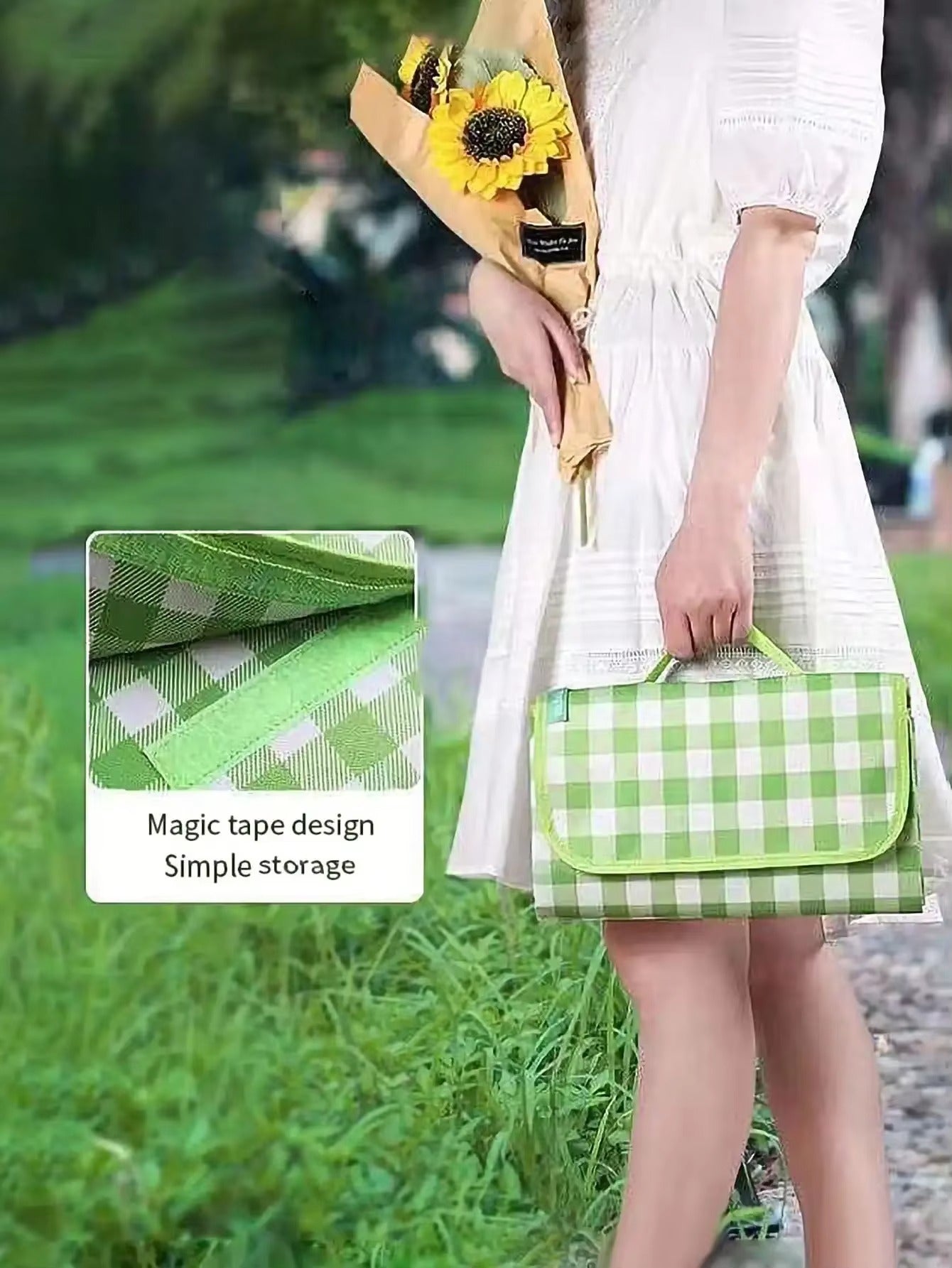 Outdoor & Picnic Oxford Blanket Extra Large Sand Proof and Waterproof Portable Beach Blanket for Camping Hiking