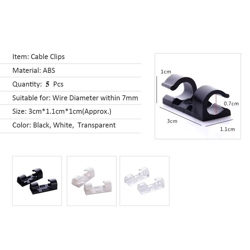 Cable Organizer Clips 20/40/60pcs