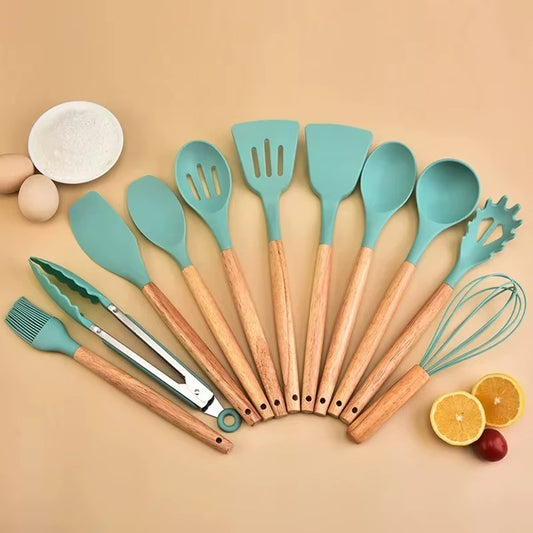 12Pcs Silicone Kitchen Utensils