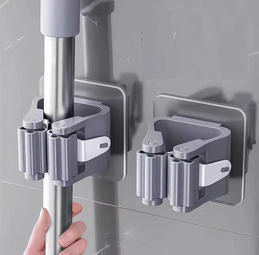 Mop & Broom Organizer Wall Mounted | 5 Pack Holder Rack