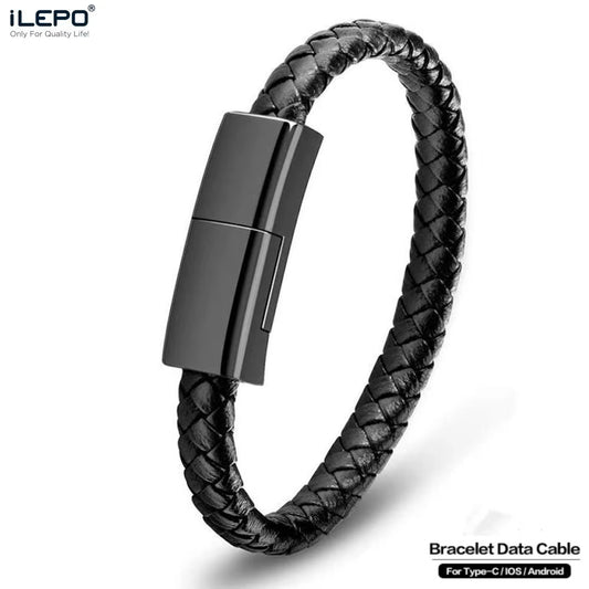 Bracelet USB Cable Fast Charging USB Micro Type C & iPhone