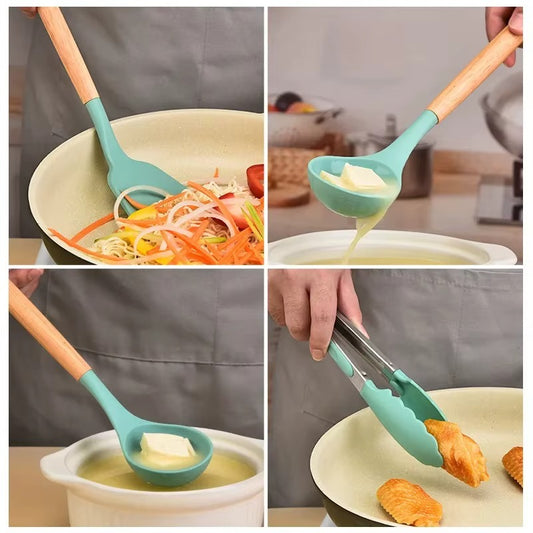 12Pcs Silicone Kitchen Utensils