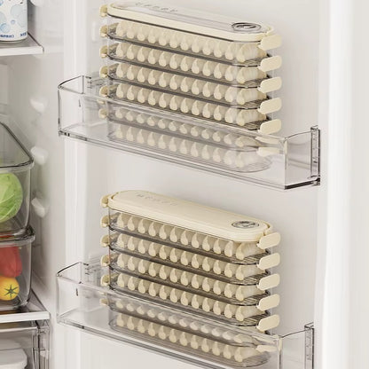 UFORU 3-Layer Food-Grade Dumpling Storage Container – Non-Stick, Stackable, Freezer-Friendly