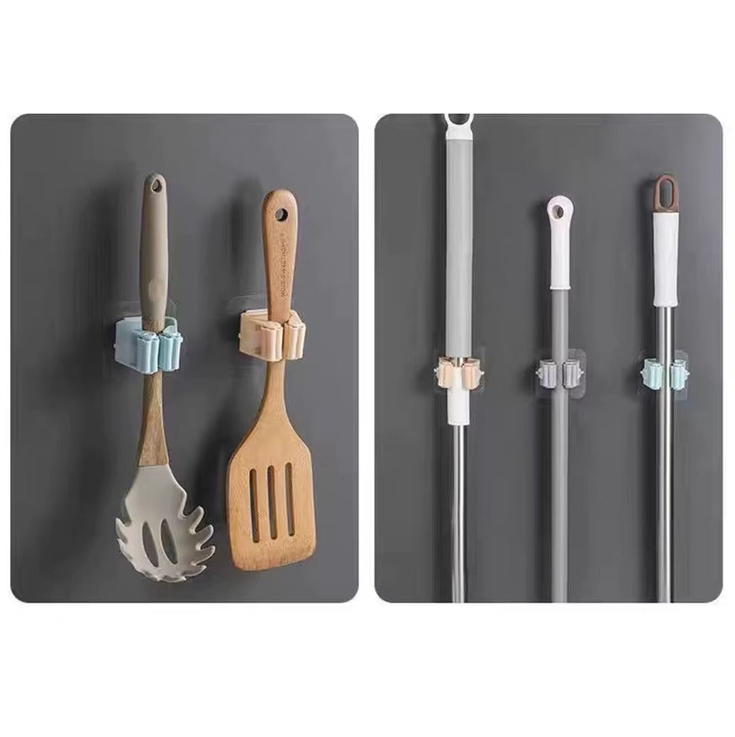 Mop & Broom Organizer Wall Mounted | 5 Pack Holder Rack