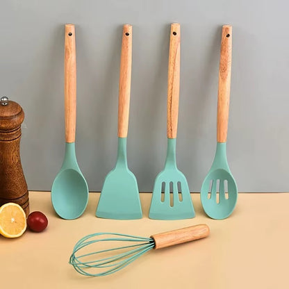 12Pcs Silicone Kitchen Utensils