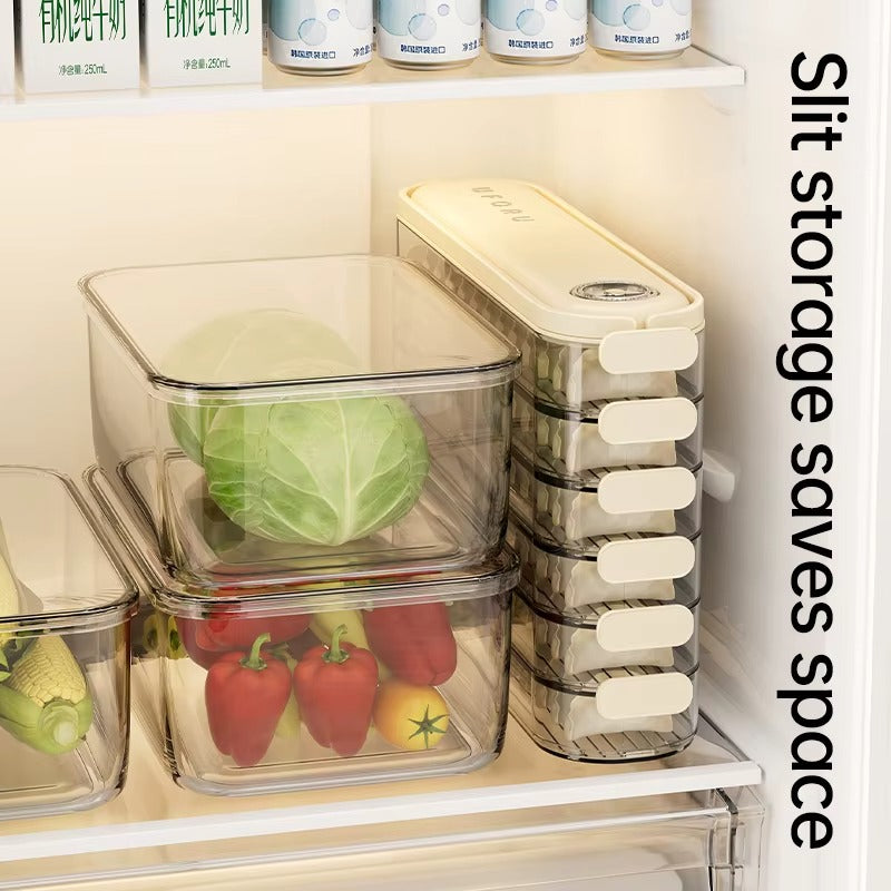 UFORU 3-Layer Food-Grade Dumpling Storage Container – Non-Stick, Stackable, Freezer-Friendly